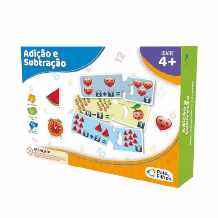 JOGO ADIÇÃO E SUBTRAÇÃO - PEDAGOGICO PAIS E FILHOS