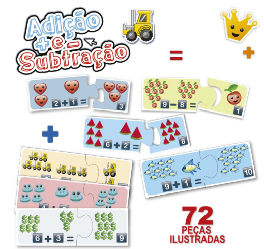 JOGO ADIÇÃO E SUBTRAÇÃO - PEDAGOGICO PAIS E FILHOS - Imagem 2