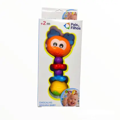 CHOCALHO SEGURA BABY - PEDAGOGICO PARA BEBÊS PAIS E FILHOS 2M+