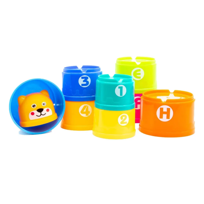 EMPILHA COPO BABY LETRAS E URSO - PEDAGOGICO TOY MIX