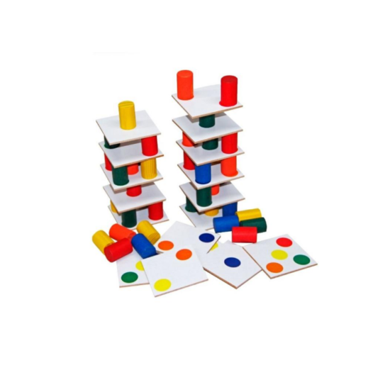 JOGO TORRE INTELIGENTE BRINQUEDO PEDAGOGICO EM MADEIRA - CARLU TDAH - Imagem 2