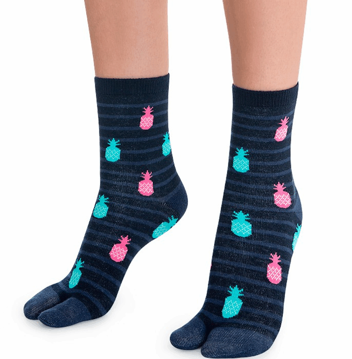 MEIA DEDINHOS CHINELINHO ABACAXI AZUL MARINHO 34 A 39 - PUKET