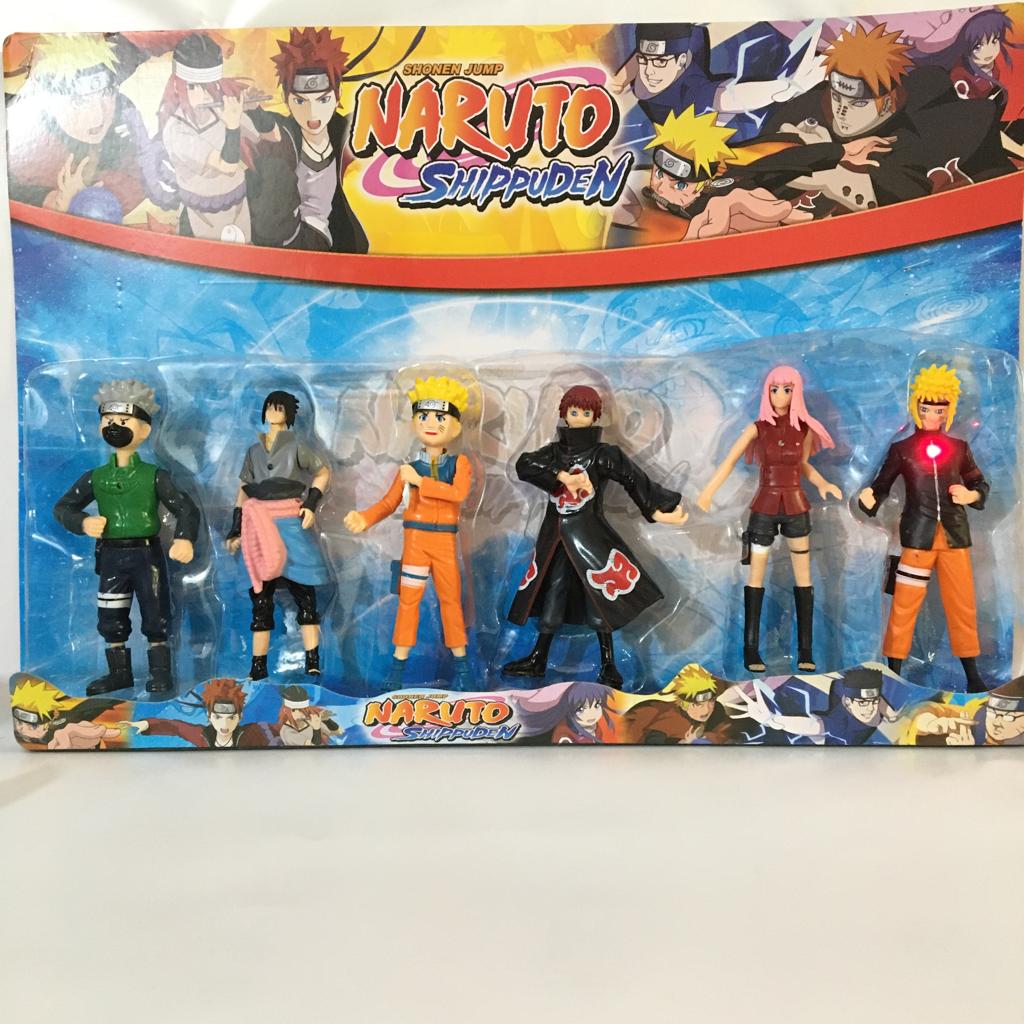 Naruto Shippuden Cartelado Kit completo com 6 bonecos 15 cm em