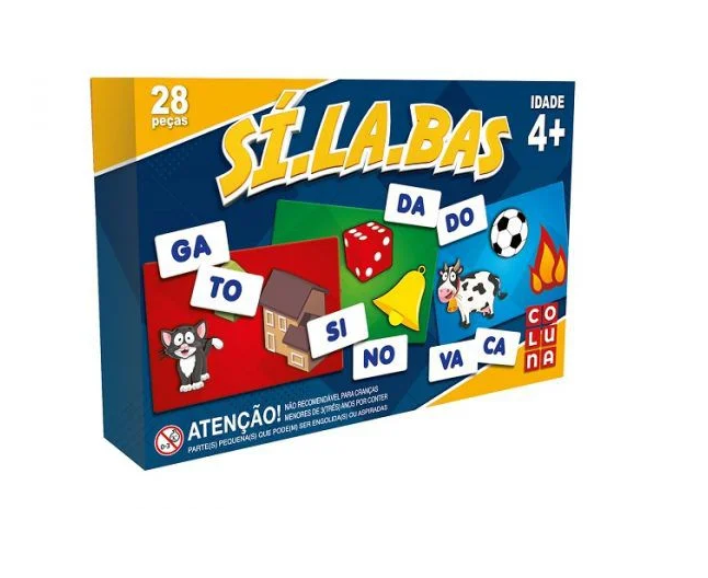 JOGO SÍLABAS BRINQUEDO PEDAGÓGICO - COLUNA