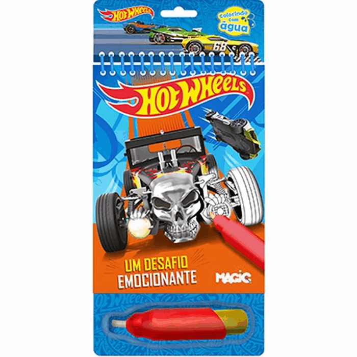HOT WHEELS LIVRO BRINQUEDO PARA PINTAR ILUSTRADO AQUABOOK - MAGIC PEDAGOGICO