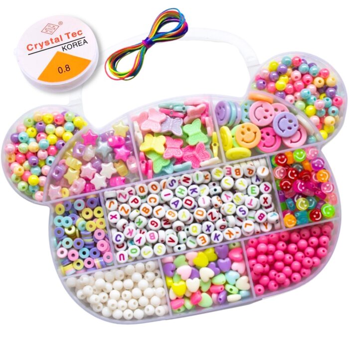 KIT ESTOJO MIÇANGAS PARA FAZER PULSEIRAS E ACESSÓRIOS SORTIDO - PANDA