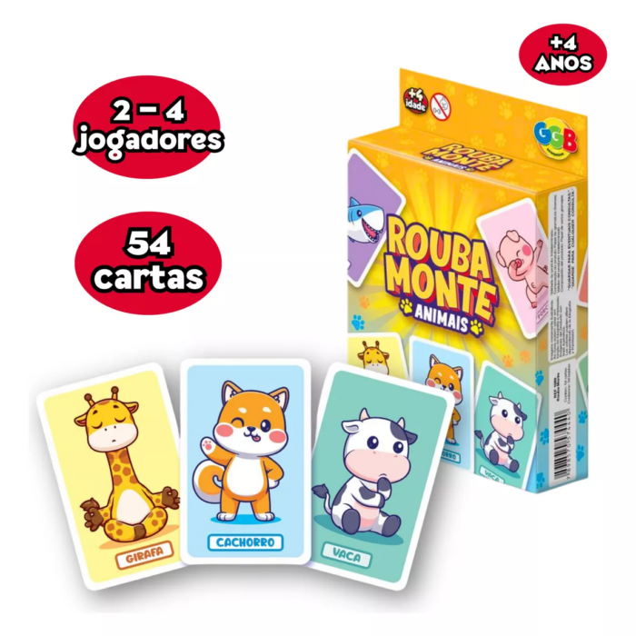 JOGO DE CARTAS PEDAGÓGICO - ROUBA MONTE ANIMAIS GGB