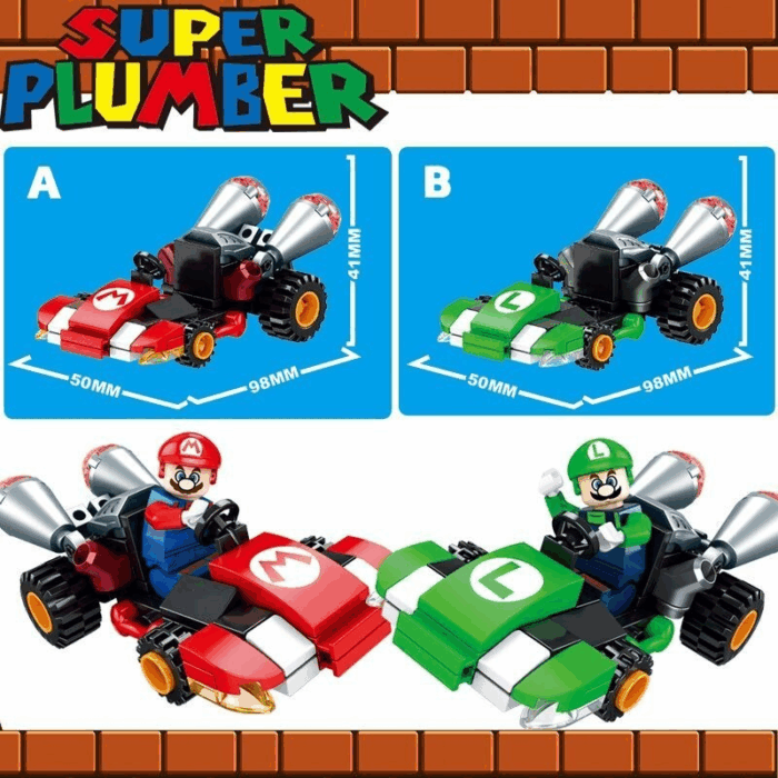 BLOCO DE MONTAR COMPATÍVEL COM LEGO - PEDAGOGICO SUPER MARIO CAIXA SORTIDA