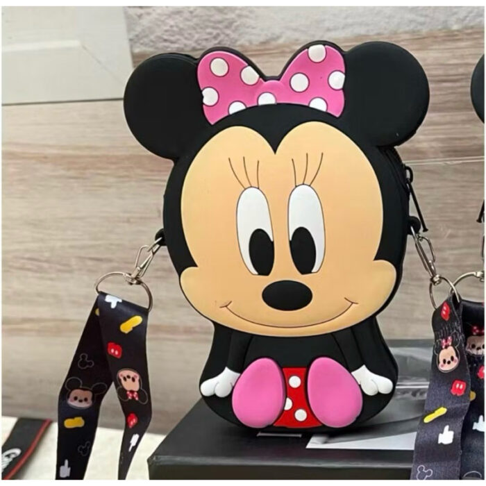 BOLSA SILICONE MINNIE ROSA ALÇA REGULÁVEL - UNIDADE