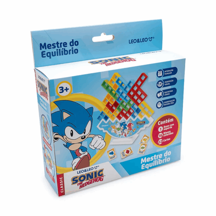 JOGO DE RACIOCÍNIO MESTRE DO EQUILIBRIO SONIC - PEDAGOGICO LEONORA