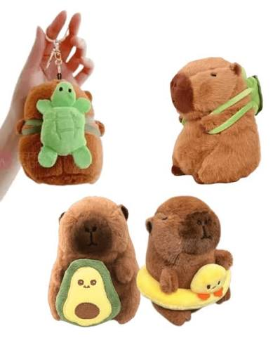 CAPIVARA DE PELUCIA 10CM CHAVEIRO APROXIMADAMENTE - UNIDADE
