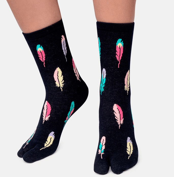 MEIA DEDINHOS CHINELINHO  PENAS CINZA MESCLA 34 A 39 - PUKET