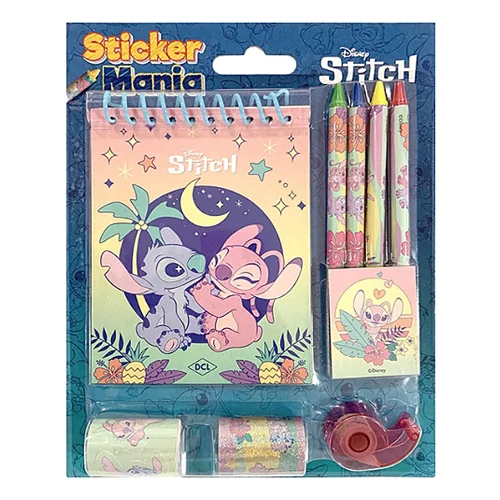 STICKER MANIA LIVRO BRINQUEDO PARA COLORIR PEDAGÓGICO - STITCH DCL