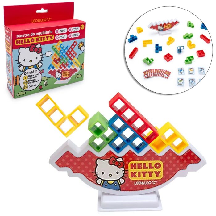 JOGO DE RACIOCÍNIO MESTRE DO EQUILIBRIO HELLO KITTY - PEDAGOGICO LEONORA