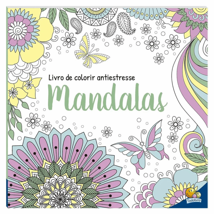LIVRO BRINQUEDO PEDAGÓGICO MANDALAS PARA RELAXAR E COLORIR