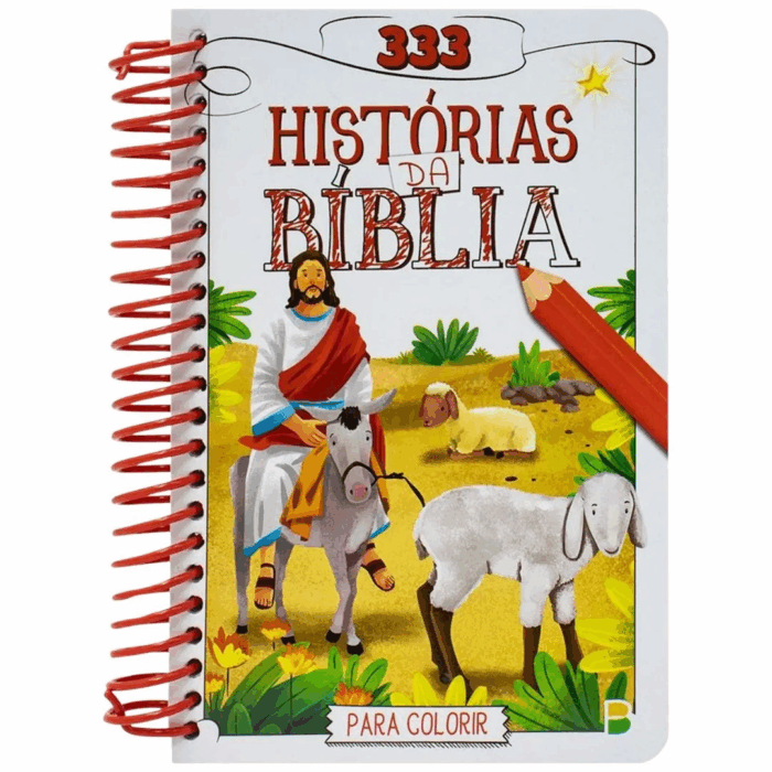 LIVRO BRINQUEDO PARA COLORIR 333 HISTÓRIAS DA BIBLIA PEDAGOGICO