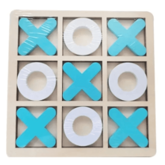 JOGO DA VELHA  - BRINQUEDO PEDAGOGICO EM MADEIRA - TOY MIX