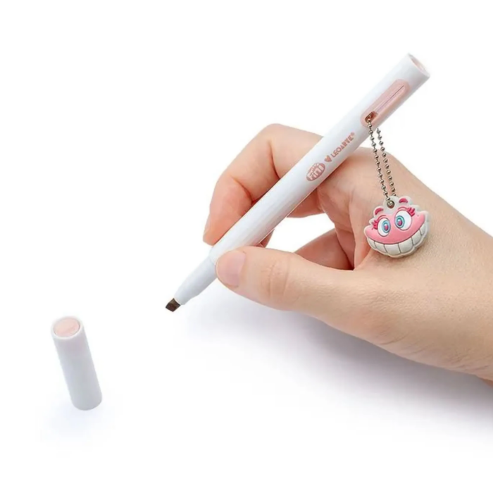 CANETA MARCA TEXTOS FINI 5 CORES COM PINGENTE UNIDADE - PAPELARIA DIVERTIDA LEONORA