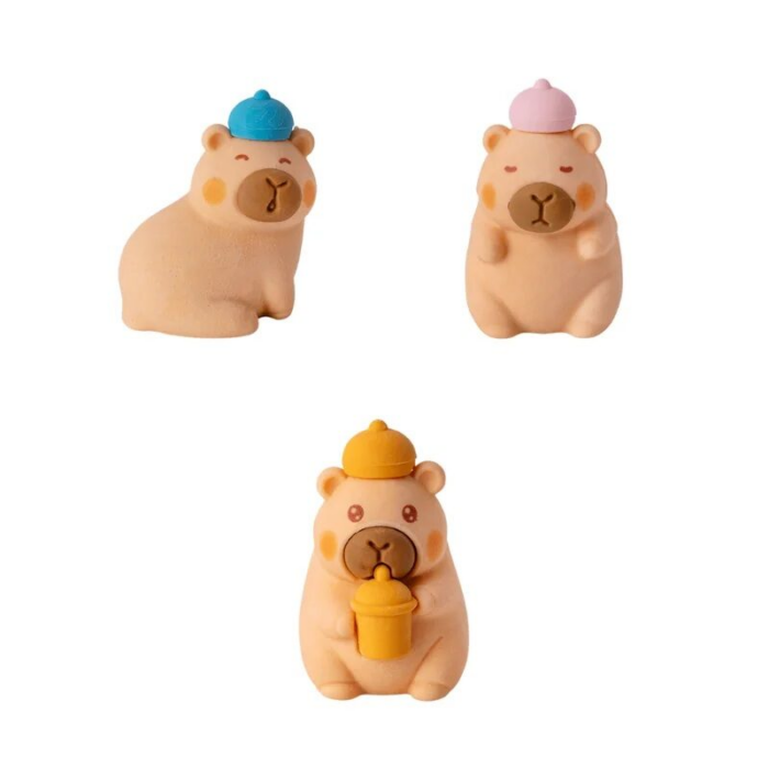 BORRACHA ESCOLAR CAPIVARA SORTIDAS COM 1 UNIDADE - PAPELARIA DIVERTIDA BRW