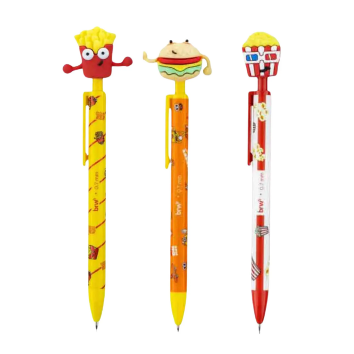 LAPISEIRA ESCOLAR 0,7 FASTFOOD UNIDADE - PAPELARIA DIVERTIDA BRW