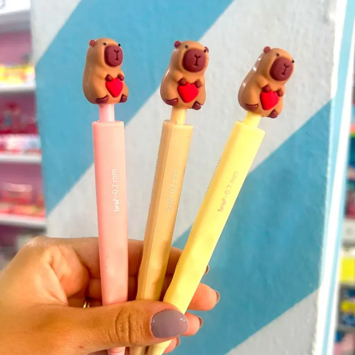 LAPISEIRA ESCOLAR 0,7 CAPIVARA UNIDADE - PAPELARIA DIVERTIDA BRW