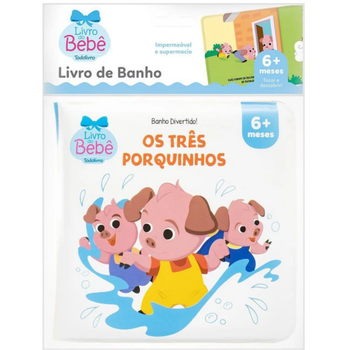 LIVRO DE BANHO - OS TRÊS PORQUINHOS