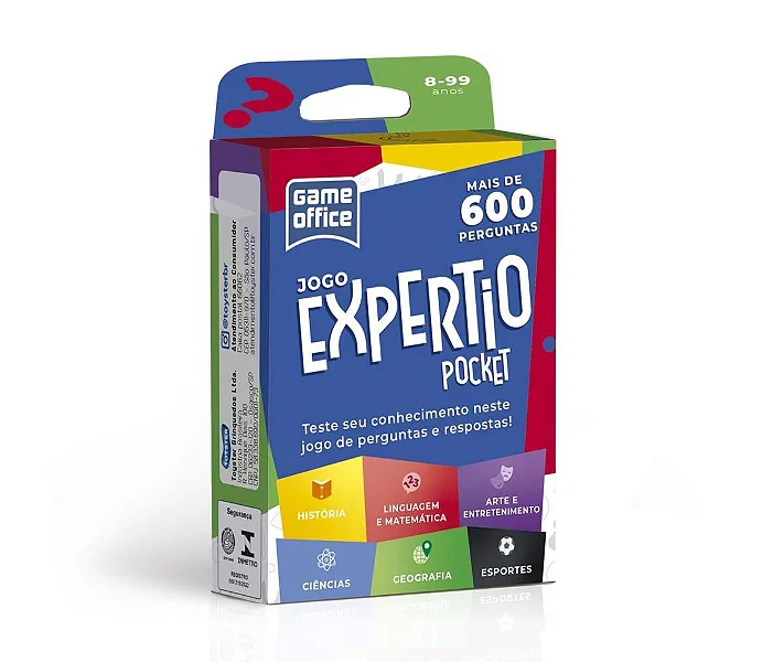 JOGO DE CARTAS EXPERTIO POCKET PEDAGOGICO - GAME OFFICE 8 A 99 ANOS