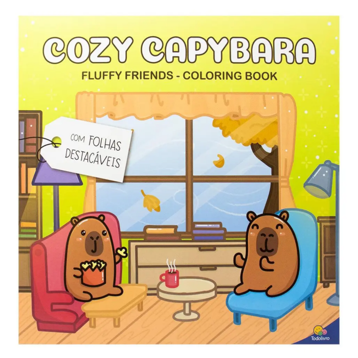 LIVRO PARA COLORIR CAPIVARAS COM FOLHAS DESTACAVEIS - PEDAGOGICO TODOLIVRO