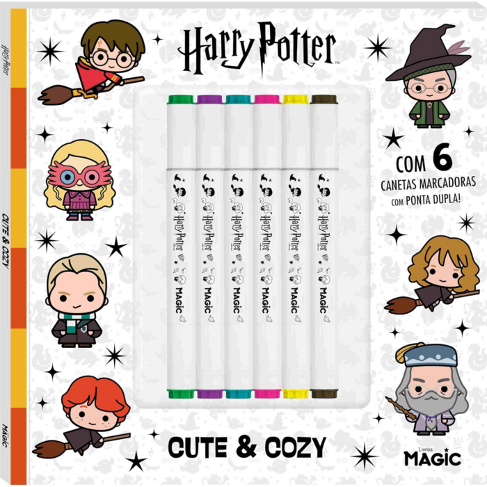 LIVRO PARA COLORIR HARRY POTTER COM CANETINHAS 6 CORES - PEDAGOGICO MAGIC