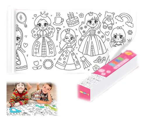 LIVRO BRINQUEDO PEDAGÓGICO ROLO AUTO ADESIVO 30CMX3M PRINCESAS INTER PAPER