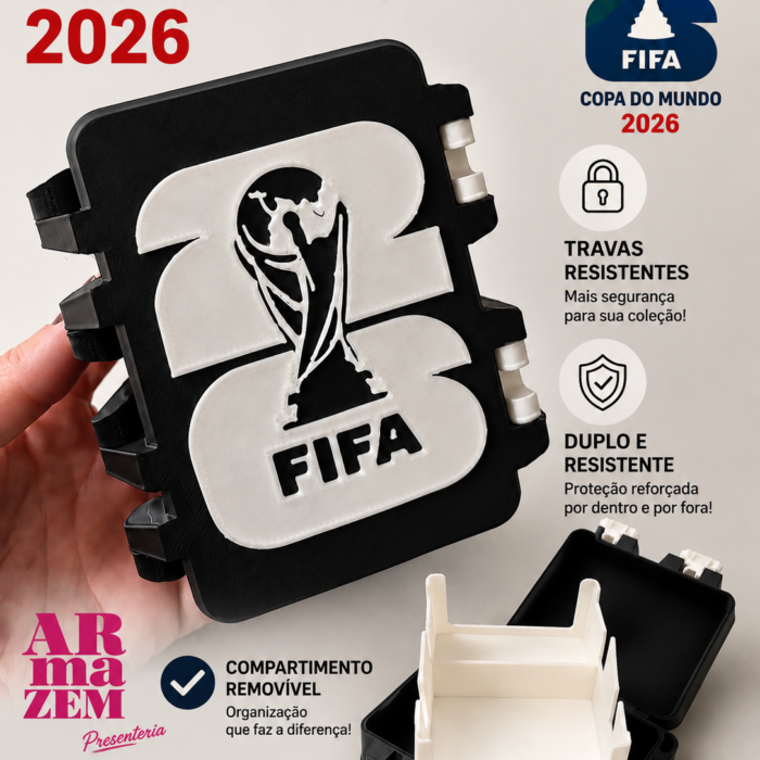 Porta figurinhas da Copa do Mundo FIFA 2026 duplo