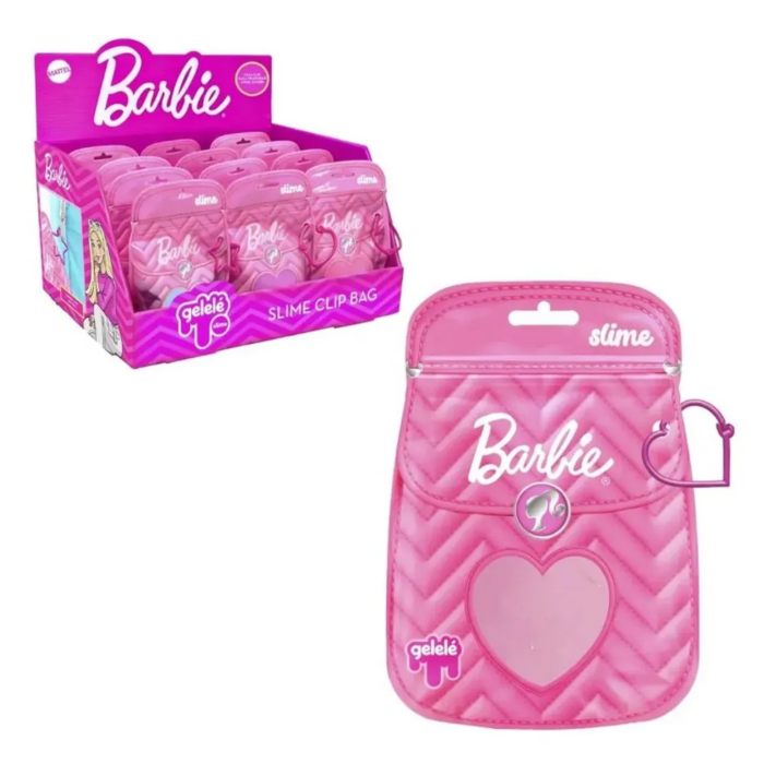 SLIME CLIP BAG BARBIE CORAÇÃO GELELÉ - UNIDADE DOCE BRINQUEDO