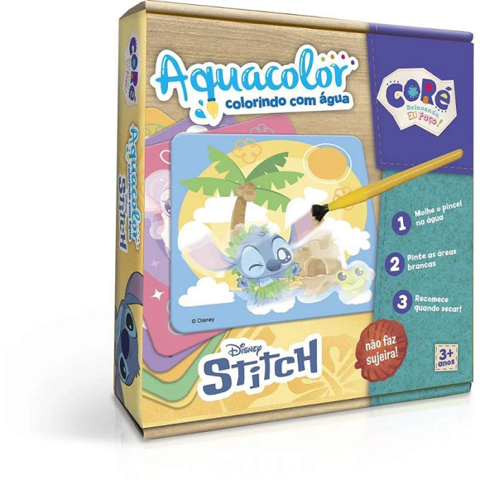 STITCH AQUACOLOR LIVRO BRINQUEDO AQUABOOK - PEDAGOGICO CORÉ