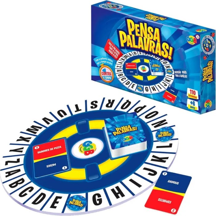 JOGO DE TABULEIRO PENSA PALAVRAS PEDAGÓGICO GGB