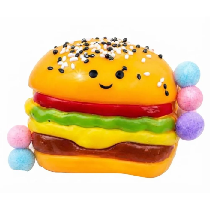 SQUISHY HAMBURGUER E POMPOM -PEDAGOGICO  SQUEESH -UNIDADE